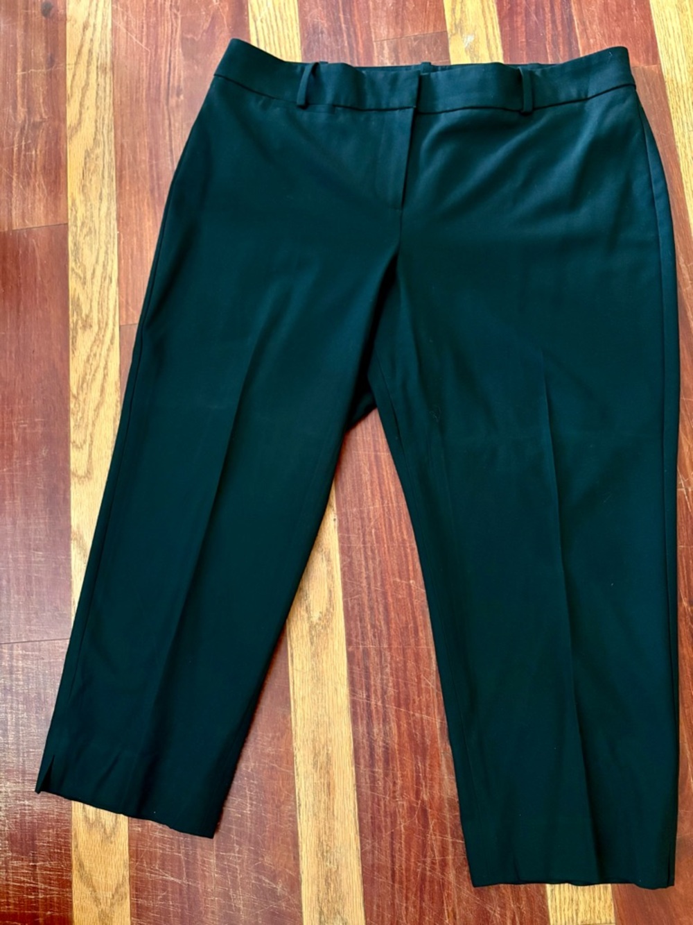 Talbots Curvy Women’s Black Dress Trousers Pants Cropped 14P